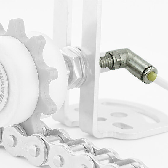 Kettenschmierritzel Schlauchanschluss