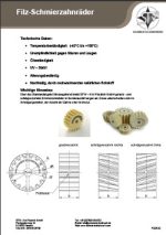 Datenblatt für Filzzahnräder