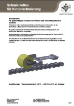 Schmierrollen-Datenblatt